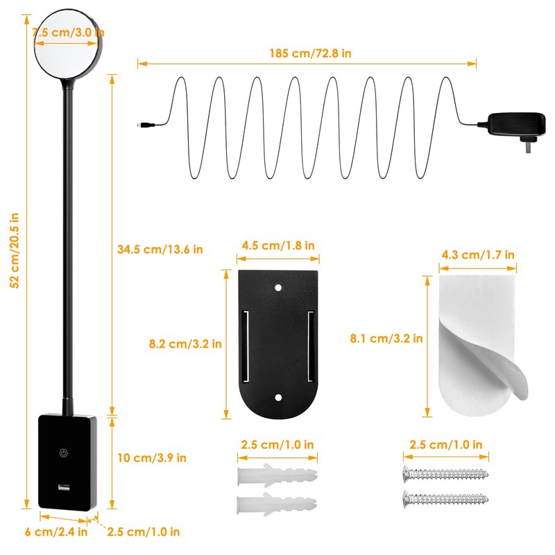 ENUOTEK LED Wall Mount Reading Light, Book Lights with Remote