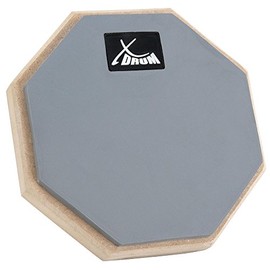 XDrum TF-6 TrueFeel Practice Pad 6 Inch with Bag (Exercise Pad, Training Pad, Special Rubber Surface, Very Quiet, M8 Thread for Tripod) Grey/Natural