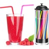 Patelai 10.6 Inch Clear Plastic Straw Dispenser and 100 Pcs