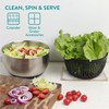 Navaris Salad Spinner with Lid - Salad Spinner Stainless Steel