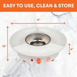 MasterChef Chocolate Fondue Maker- Deluxe Electric Dessert Fountain Fondue Pot Set w 4 Forks & Party Serving Tray- Melting, Warming Settings for Caramel, Cheese, Sauce- Romantic Date or Game Night Fun