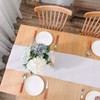 Soft Caddice Faux Linen Table Runner 2 Side for Family