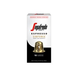 Segafredo Zanetti Sinfonia Espresso Capsules, Medium Roast, Intensity 9, Compatible with Nespresso Original Machines, 10 Count Aluminum Pods