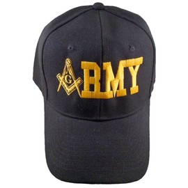 Buy Caps and Hats Masonic Baseball Cap Army Mason Hat Mens One Size (Black)