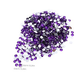 DOITOOL 1000pcs Shiny Flatback Rhinestones for Nail Art Crafts Round Resin Gems for Cases Face Painting Jewelry Making Accessories