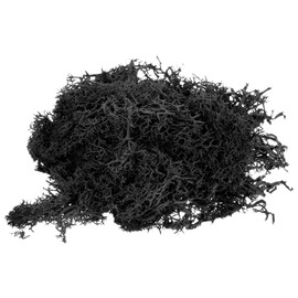 MECCANIXITY 3.5 OZ Moss Fake Craft Moss,Artificial Moss Natural Preserved Moss for Craft Arts Floral DIY Project Wall Wedding Garden Patio Table Terrariums Decoration(Black)