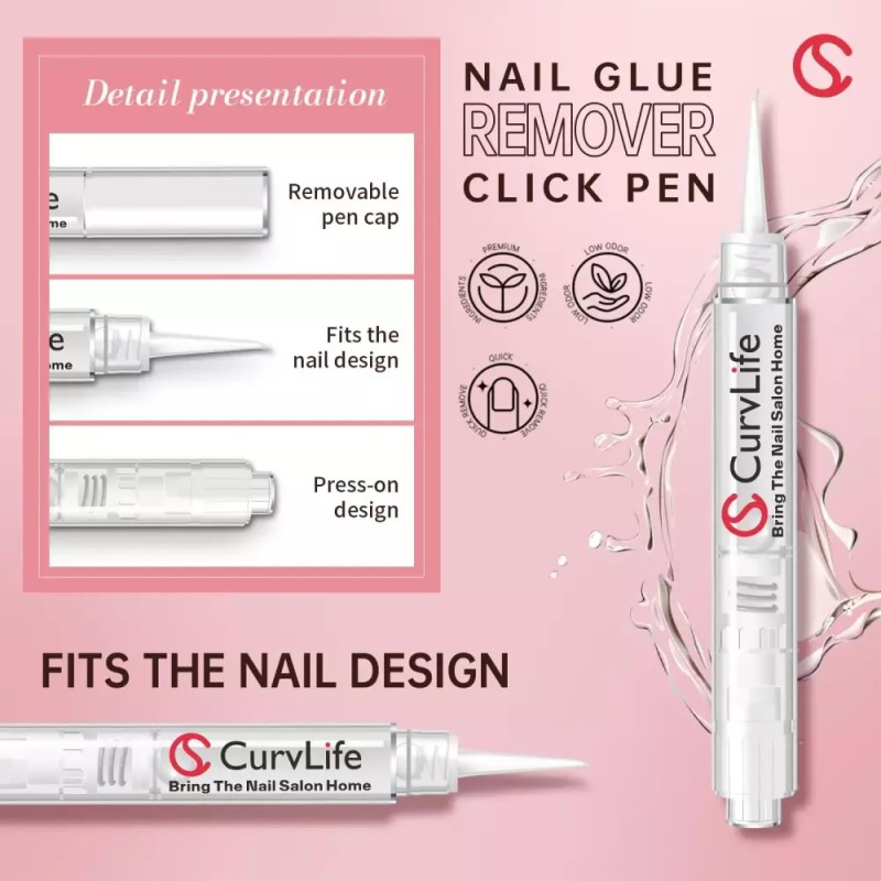 Curve Life 커브라이프 2pcs 3 in 1 네일 리무버 펜