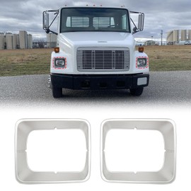 BXZ Front Headlight Headlamp Bezel Housing Cover Pair For Freightliner FL50 FL60 FL70 FL80 FL106
