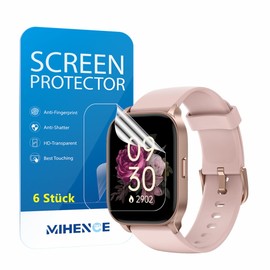 MIHENCE Screen Protector Compatible with TOOBUR Smartwatch IDW17, TPU HD Screen Protector [Pack of 6]