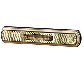 HELLA 2PS 013 302-201 Side Marker Light - Shapeline Tech - LED - 12V - Bolted - Lens Colour: Yellow - Cable: 250mm - left/right