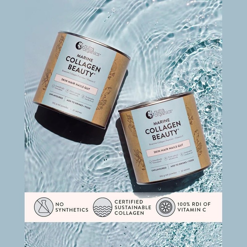 Nutra Organics Marine Collagen Beauty with Bioactive Collagen Peptides +