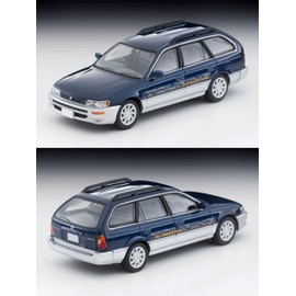 TOMYTEC LIMITED VINTAGE NEO 1/64 LV-N287a Toyota Corolla Wagon L Touring with Optional Vehicle Blue/Silver 96 Complete Product