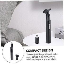Mikinona 2-in-1 Rechargeable Knife Set for Men Nose Hair Trimmer Facial Hair Remover Nasal Cavity Cleaner Unisex
