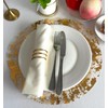 Sunlunckystar Disposable Gold Placemats Set of 12 Metallic Thin Round