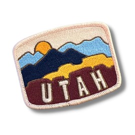 Utah Landscape Untamed - Utah - Travel Patch Embroidered Patches for Clothes, Strong Adhesive Sticker Applique Embroidery Patches for Clothing, Fabric, Backpack, Purse, DIY