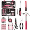 50-Piece Pink Tool Set for Women, Household Small Tool Set