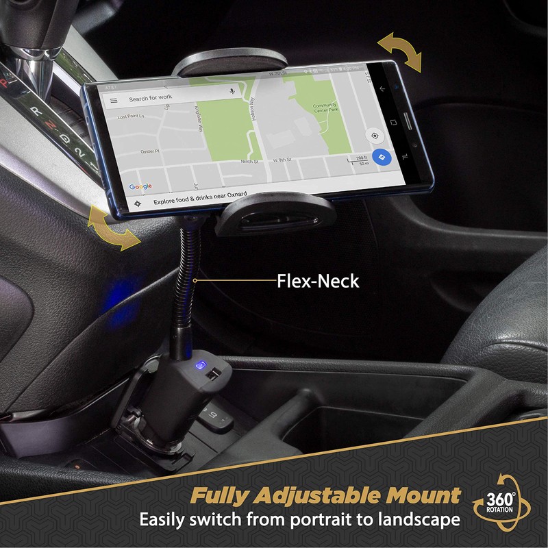 Scosche Universal 12V Car Phone Mount with USB Charger, Phone