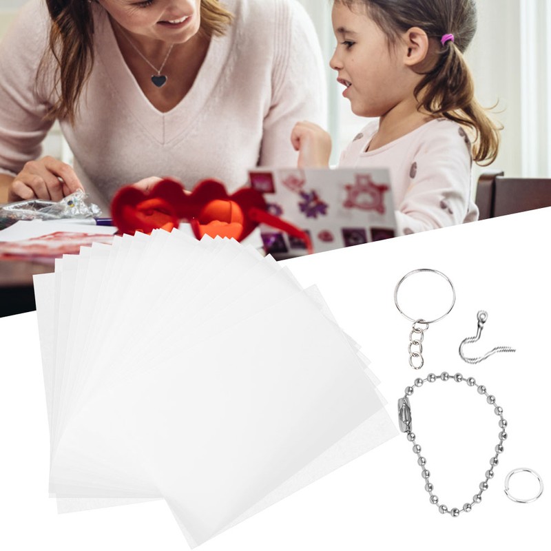 Heat Shrinkable Film Set DIY Earring Keychain Brooches Printable Shrink