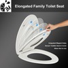 Elongated Toilet Seat with Toddler Seat Built In, Slow Close