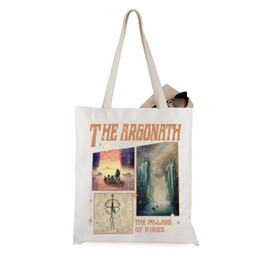 JTOUK Fantasy Movie Inspired Tote Bag Literature Gift Bookish Mythology Gift for Movie Fans, Pillars Tote EU, 13.78 inch x 15.75 inch, Large