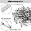 50 Pcs Silver Brooch Pins,32mm Safety Bar Pins with Locking