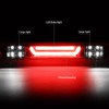 DNA Motoring 3BL-GMC07-3D-LED-CH 3D LED Bar Chrome Clear Third Brake