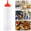 Katfort Condiment Squeeze Bottles Ketchup Dispenser, 6 Pack 32oz Squeeze