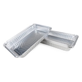 IDL Packaging 4 lb. Oblong Aluminum Foil Pans - 13" x 9" x 1.5” (pack of 5) - Disposable Foil Baking Dishes - Great for Grilling, Roasting, BBQ, Cooking, Freezing