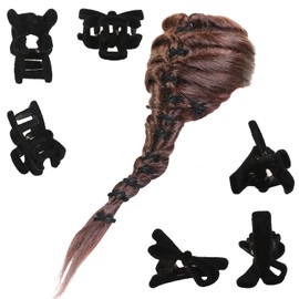 YiYiLai 12 Piece Mini Hair Claw Small Hair Clip for Women Autumn Winter Hair Accessories Hair Ornaments Hair Clips, Type A, Black