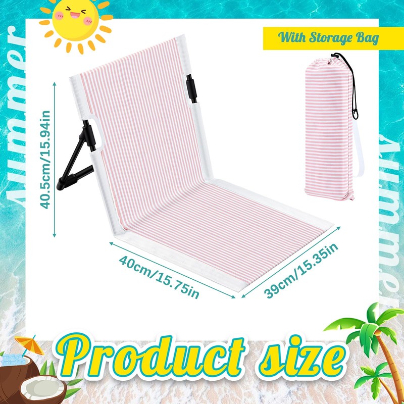 Sliner 2 Pcs Foldable Poolside Chairs for Adults, Portable Beach