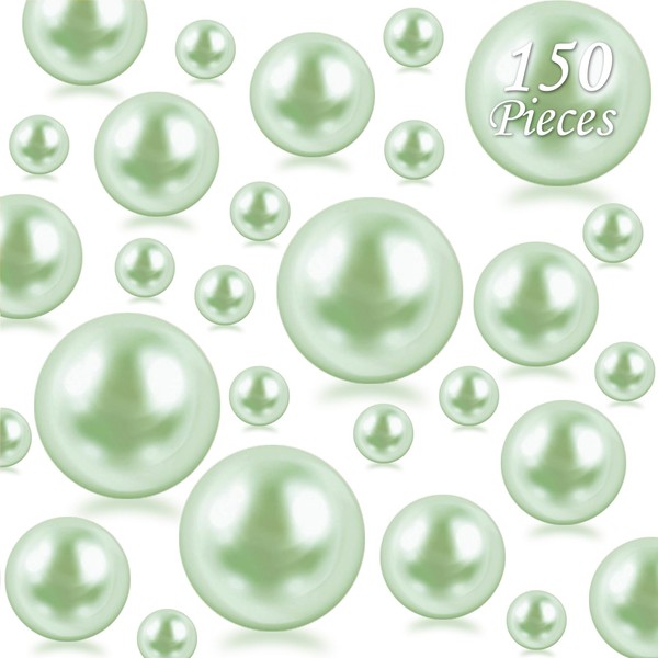 Cusmation 150 Pcs Light Green Floating Beads for Vases and