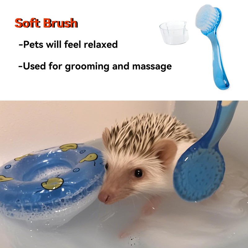 JSLZF Hedgehog Supplies Bath Kit Plastic Foldable Hedgehog Bathtub, Nail