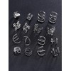 Blulu 8 Pairs Stainless Steel Ear Cuff Non Piercing Clip