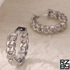 Cuban Chain Link Hoop Earrings, Chunky Waterproof Design, Stainless Steel,