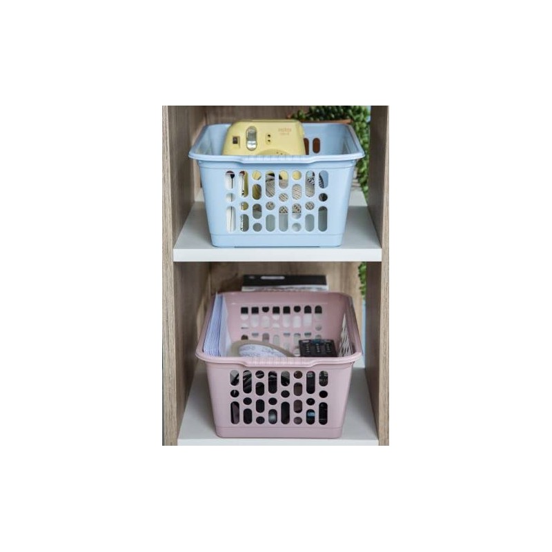 6-Pack Plastic Handy Basket - Blush Pink | Classroom Storage