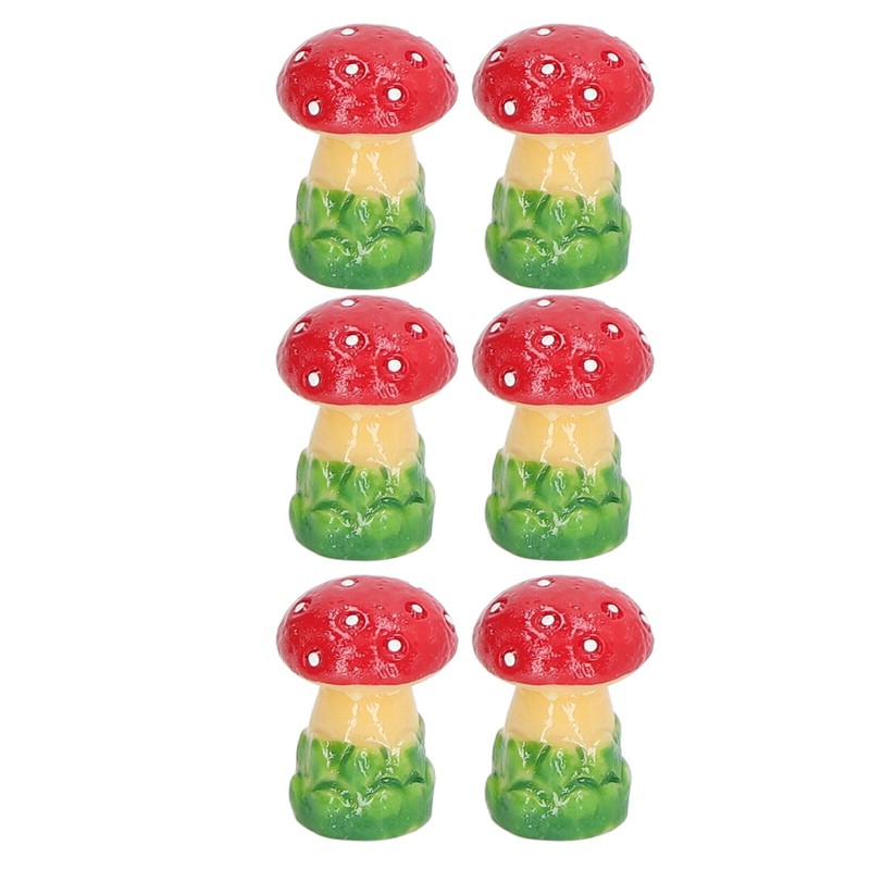 30pcs Dollhouse Mushroom Figurine Cute DIY Resin Micro Landscape Garden