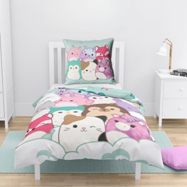 Squishmallows Bed Linen 135 x 200 cm 80 x 80 cm Cotton · Children's Bed Linen Teenager Bedding · Cuddly Toys Trend with Koala, Unicorn, Fox etc. · 2 Pieces