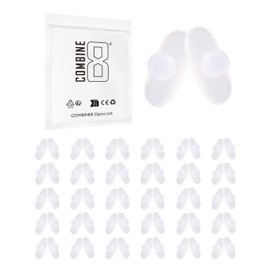 Combine8 30 Pairs Replacement Nose Pads Noses, Comfortable Non-Slip Eyeglass Nose Piece Pad, Slip-on Nosepads (Clear)