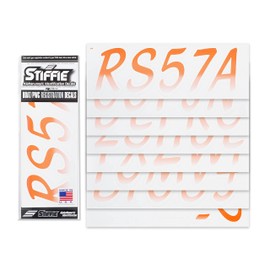Whipline Orange/White 3" DOT Decal Kit Registration Numbers Vinyl Lettering Semi Truck Tractor Trailer Decals