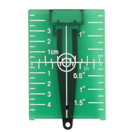 Magnetic Floor Laser Target Plate with Stand - Enhanced Visibility for Green Beam Applications, ABS Plastic, Inch/Metric Scale, Multiple Mounting Options