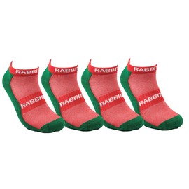 NRL South Sydney Rabbitohs High Performance Ankle Supporter Socks 4 pair | National Rugby League | Men's Sizes