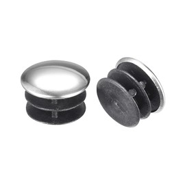 sourcing map Post End Cap Cover, 10pcs 22mm(7/8") Fence Post Cap Steel Head Round Pipe Tube Cover Insert Plug for Guardrail Railing, 19x14mm(IDxH)