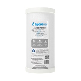 HYDROVOS Radial Flow 10" x 4.5" Carbon Whole House Water Filter, NSF Certified Reduces Sediment, Chlorine, Fits WHKF-DWHBB, WH-HD200-C, GXWH40L, DB10C, AO-WH-PREL, 150237 Big Blue