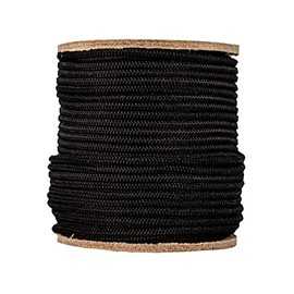 SGT KNOTS Diamond Grip Elastic Bungee Cord - 100% Stretch and Shock Absorbent for Camping, Kayak Deck, Crafting (1/8" x 100ft, Black)