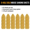 Dura-Gold Premium Mouse Detail Sander Sandpaper Sanding Sheets - 120