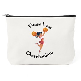 Cheer Stuff Cheerleader Funny Cheerleader Gifts Cheerleading Gift Makeup Cosmetics Bag Pouch for Women Christmas Birthday Gifts for Women Her Female Cheer Team Merchandise
