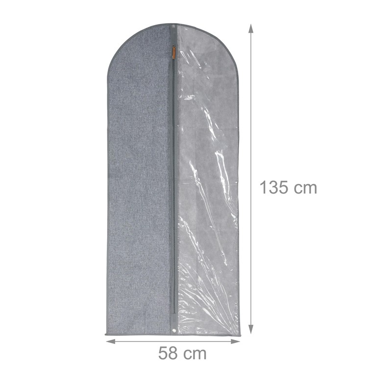 Relaxdays Long Garment Bag Set of 3 with Zip 135