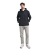 clothin Mens Lightweight Running Jacket with Hood Zip Pockets Black