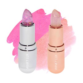 Winky Lux Winky Lux Glitter Confetti & Glimmer Balm, pH Lipstick & Tinted Lip Balm, Sheer Pink Vegan & Cruelty Free Lipstick, Lavender Confetti & Rose