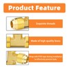 GASHER 2PCS Brass 3 Way, Flare Tee Tube Fitting Pipe